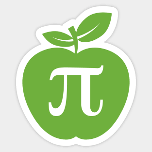 Apple PI - Green Print. Sticker